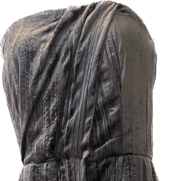 RACHEL Rachel Roy Womens Velour Strapless Cocktail Dress Metallic Size 8 - Picture 3 of 7